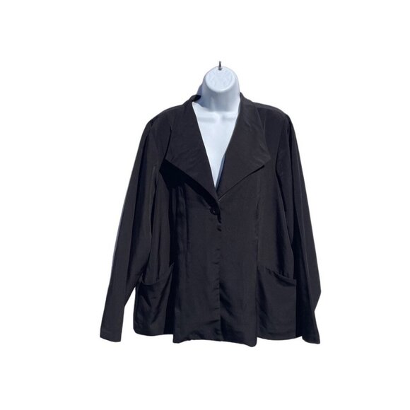 Susan Graver XL Womens Black Blazer Jacket Polyester - Picture 6 of 7